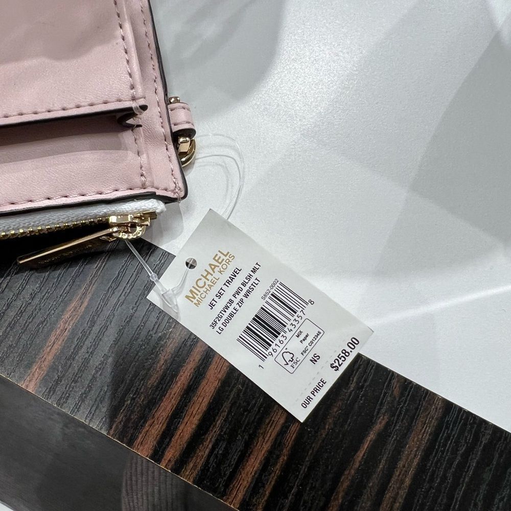 BUNDLE Michael Kors Gilly Large Drawstring Travel Tote Shoulder PwD Blush Wallet - Picture 13 of 16